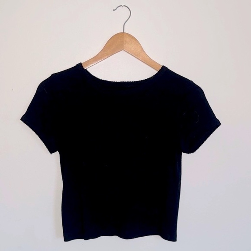 Arizona Jeans Co. Ribbed Black Crop Top